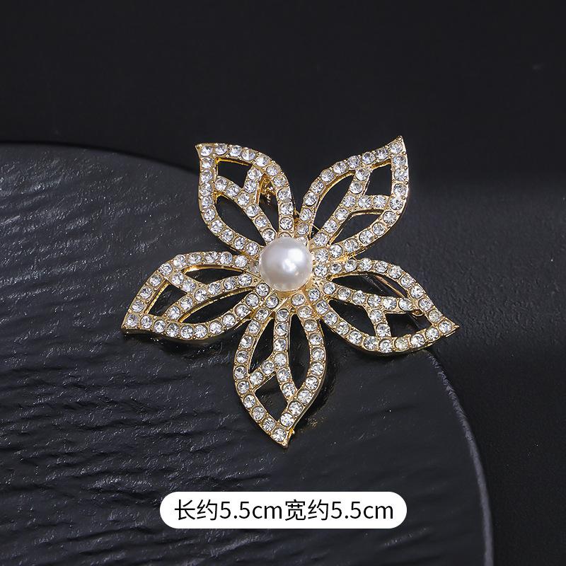 

Винтажная брошь с бриллиантами и кристаллами в виде жемчуга Премиум-брошь с защитой от света Фиксированная булавка Аксессуары для одежды