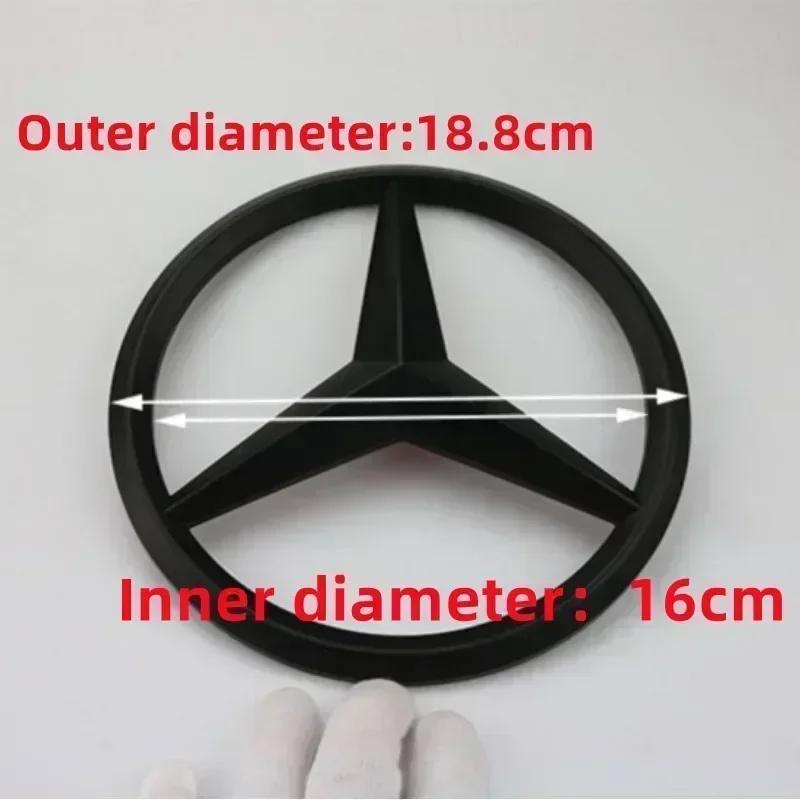WVQ5 18.8cm Emblem for Mercedes Benz W205 W210 W204 W211 W212 W213 C E Class GLA GLK GLC GLE Car Front Grille Cover Badge Accessories