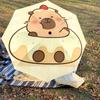 1PC Bear Donut Umbrella-8-Rib Reinforced, Automatic Open, Lightweight & Durable, Cute Fashion Accessory for Outdoor-Y0373
