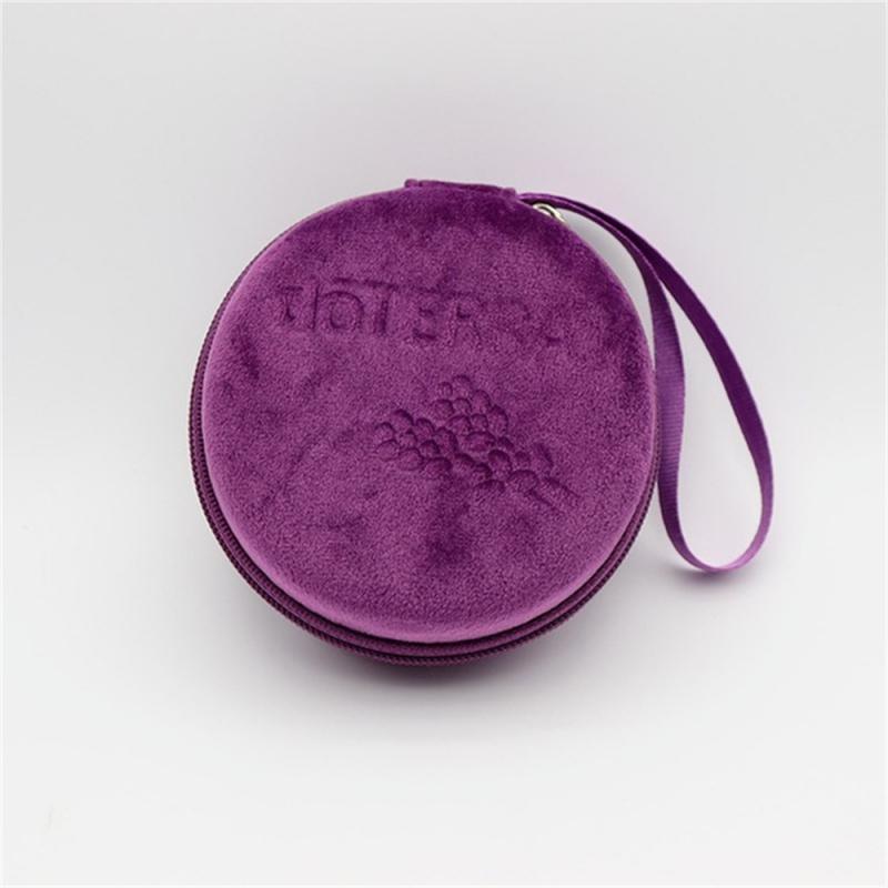 

Круглая бутылка для эфирного масла, сумка для хранения, удобная для переноски. Сумка для хранения духов и лака для ногтей Eva Essential Oil Box фиолетовый