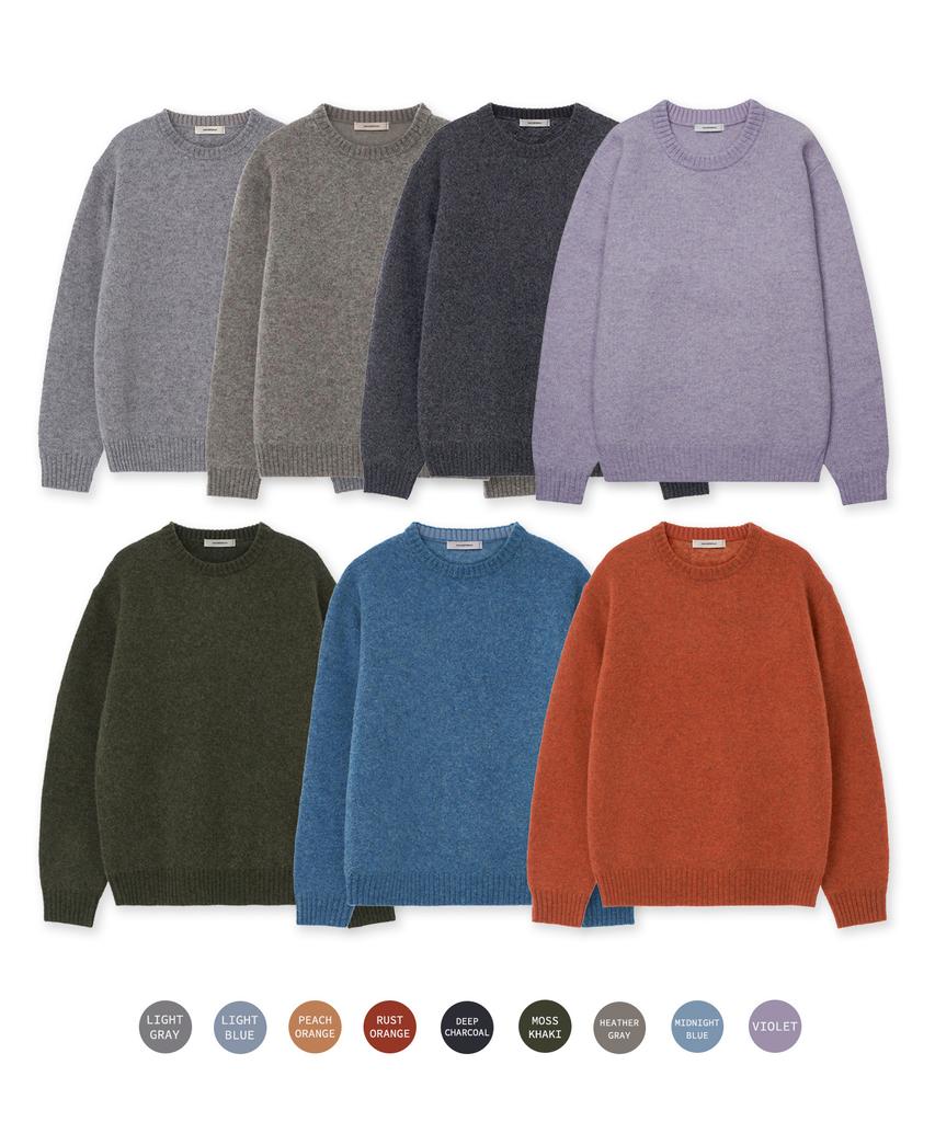 MANNERGRAM Shaggy Dog Shetland 100% Wool Knit Soft Neck - 9 Colors