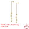 Effie Queen Heart Shape Chain Drop Earrings For Women 925 Sterling Silver Long Chain Tassel Earrings Wedding Jewelry Gift APE150