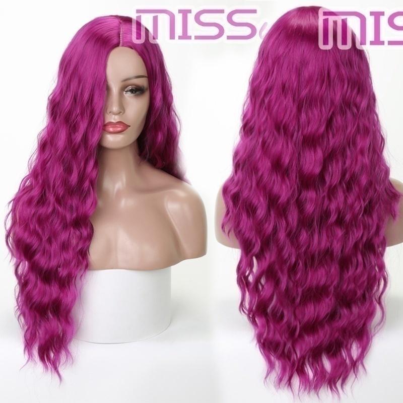 Krásná černá syntetická paruka s dlouhými vlasy pro ženy