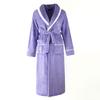Lounge Robes Comfortable Elegant Autumn and Winter Thickening Plus Large Size Mink Flannel Couple Robe Men Splicing Inlaid Color Facecloth Bathrobe