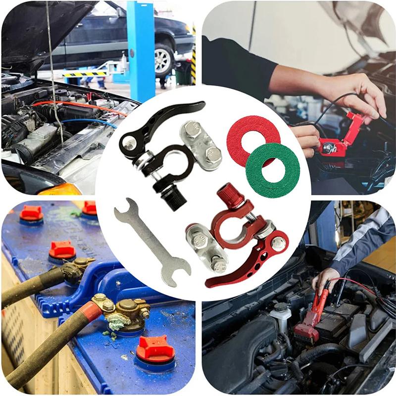 Quick Release Disconnect 12V 24V Positive Negative Battery Cable Ends for Type Car 1 Pair Car Battery Terminal Connectors