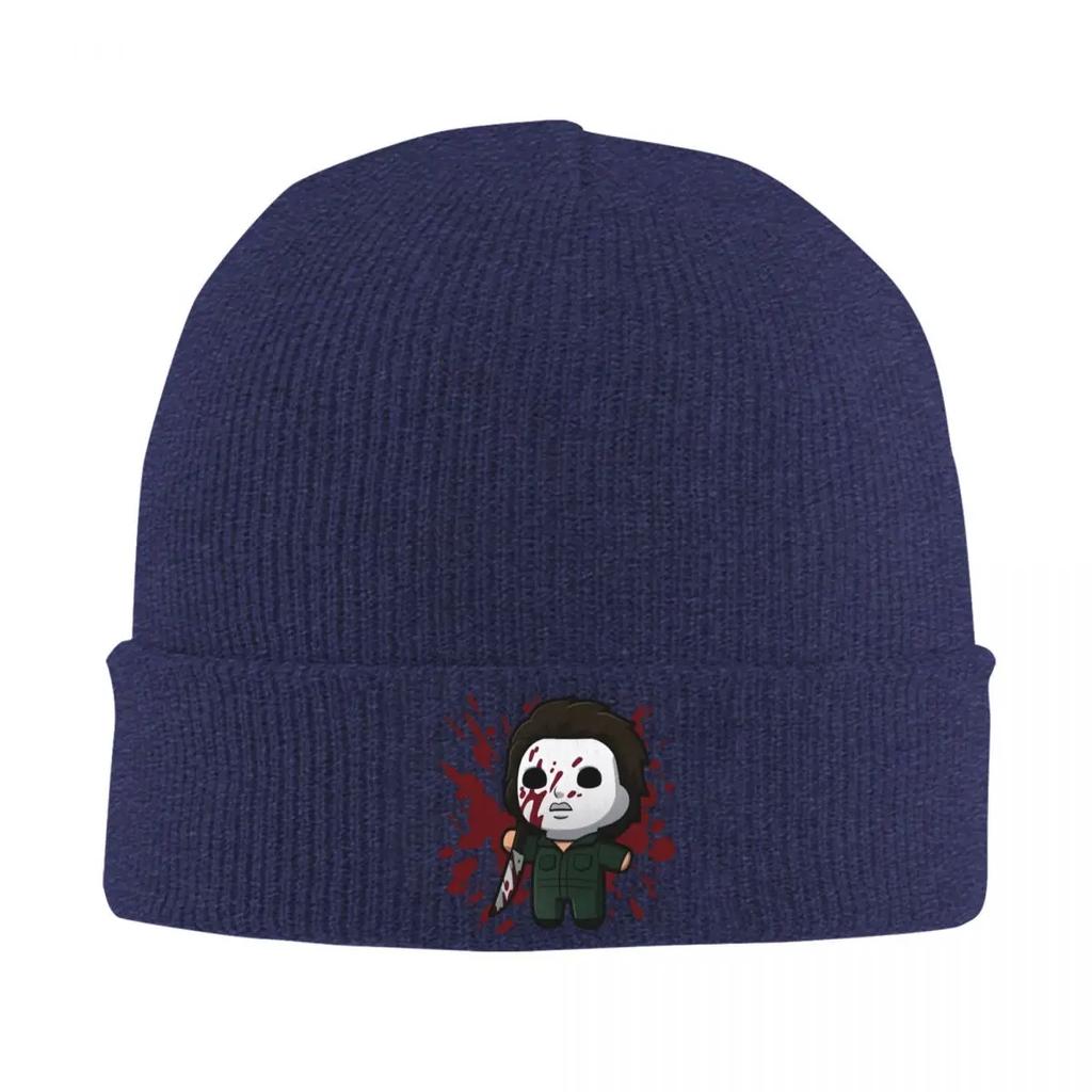 Horror-Charakter Michael Myers Mützen Herbst Winter Mützen Neue Halloween-Filmkappen Damen Herren Acryl Strickmütze