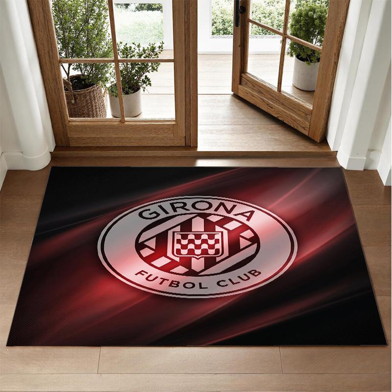 Girona FC Design Crystal Velvet Rug Soft Decorative Mat for Bedroom Entrance