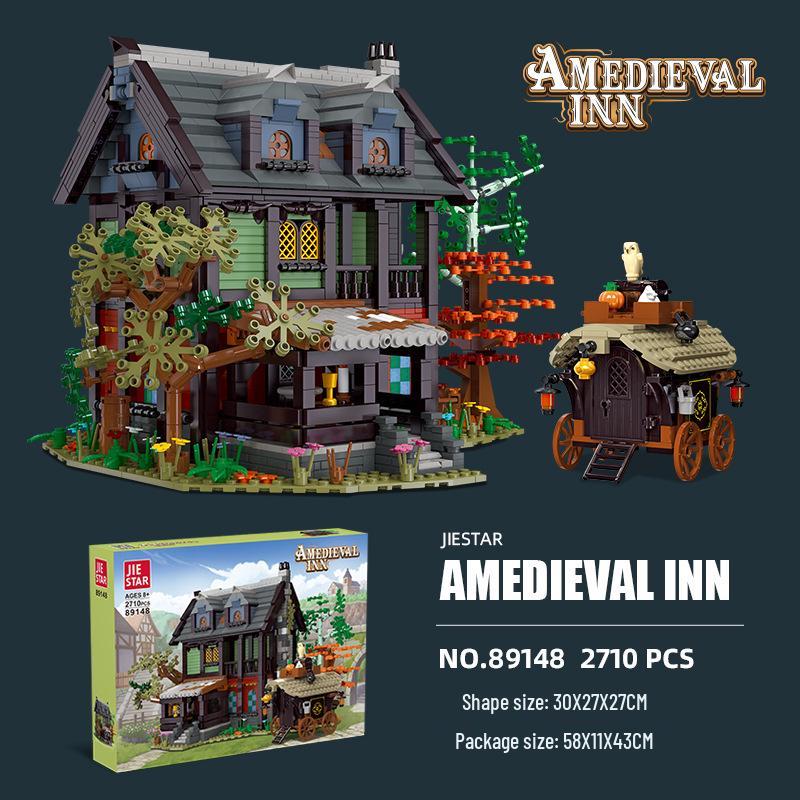 Jie Xing Street View Series Inn Model Building Blocks - Boys' Ornaments & Toys