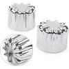 Cnonee1 Pair CNC Chrome Front Axle Nut Cover Bolt Cap for Harley Davidson Touring, Electra Glide, Road Glide, Street Glide, Fat Bob, Night Train, For