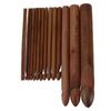15Pcs Crochet Hooks 20cm Carbonized Large Ergonomic Extra Thick Bamboo Crochets for Beginners