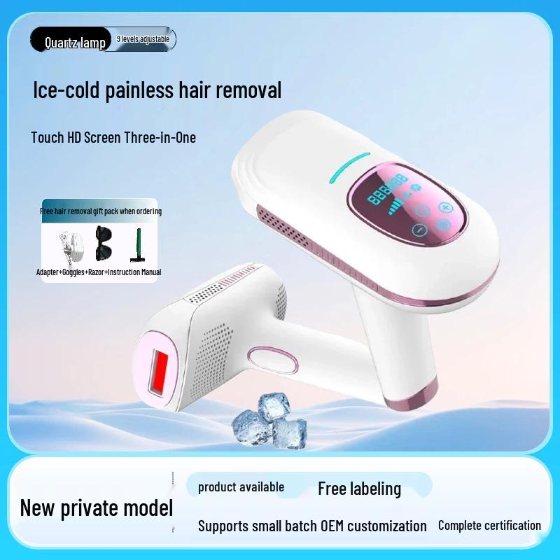 Laser Hair Removal Device: Touch Screen, Three-in-One IPL Electric Intense Pulsed Light Model