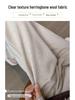 2025 Autumn/Winter Women's High-Waist Herringbone Woolen Pants - Slimming and Versatile with Plus Velvet, Available in Narrow and Wide Leg Fits.