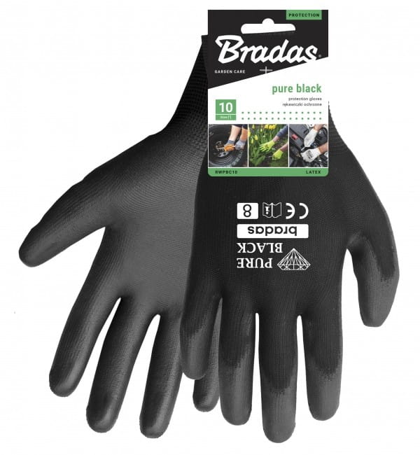 Pure Black Work Gloves Size 9/Bs