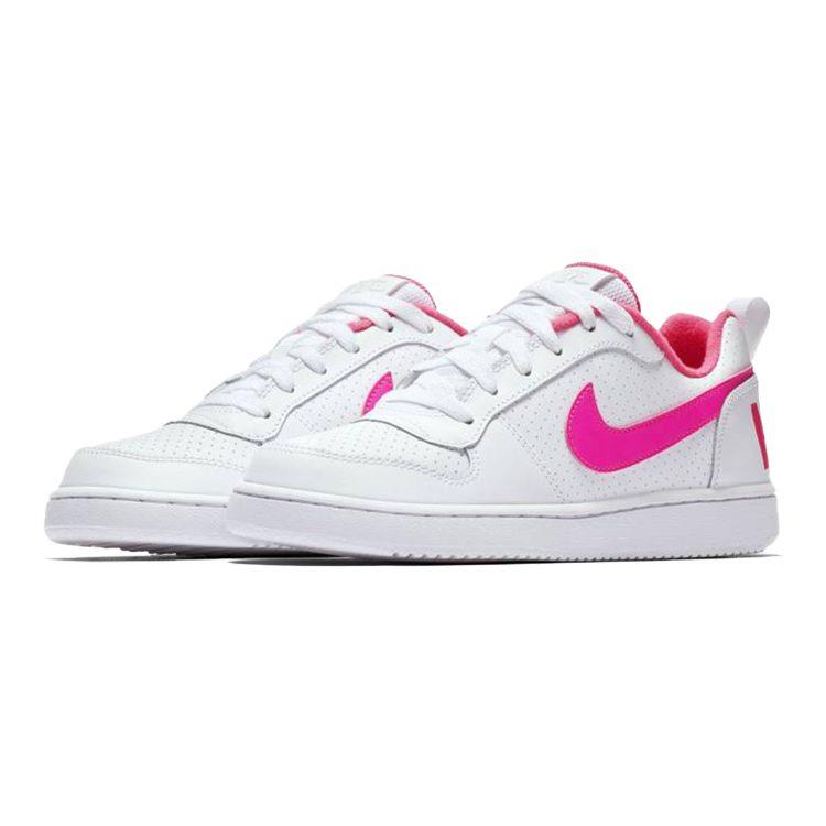 Nike Court Borough Low White Pink Blast GS 845104-100