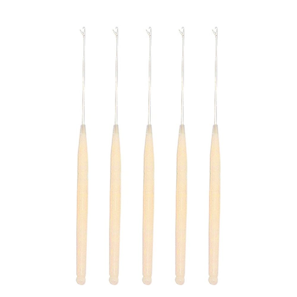 

5 шт./компл. черная игла для плетения, пластиковая микро-игла для дредов, игла для вязания крючком для большого плетения бежевый