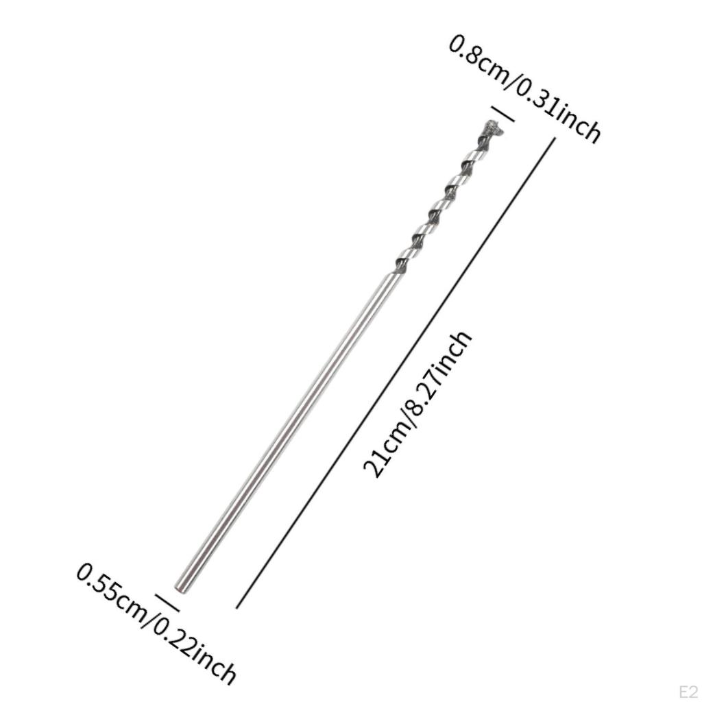 Tap Drill Bit Metal Core 8mm Woodworking Bits Square Twist for Aluminum Copper
