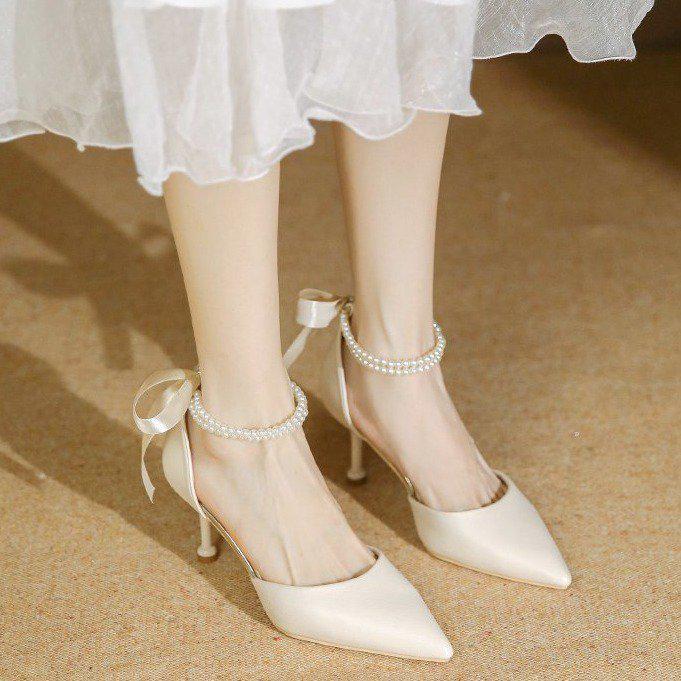 2025 Summer Stiletto One-Strap D'Orsay Heels - Elegant Bridesmaid Sandals