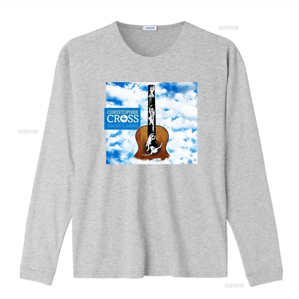 Christopher Cross Secret Ladder Guitar Dance Print T Shirt White All Sizes S 5XL Vintage Washed Stylish Unisex Stretched
