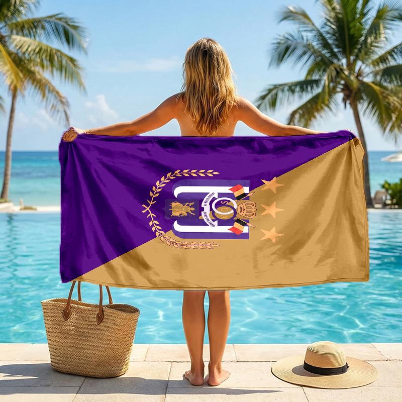 Anderlecht FC Druck Schnelltrocknendes Strandtuch Mikrofaser Saugfähig Tragbares Reise-Schwimmtuch