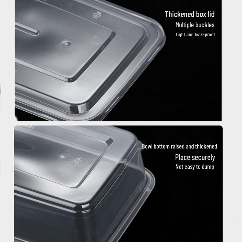 Deshangyuan Rectangular Disposable Food Containers with Lids