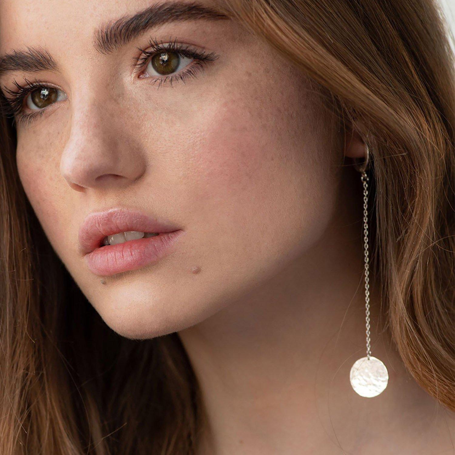 

Срібні сережки Сонячні зайчики Oniks 10.1 cm срібний