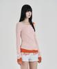 ILLIO Red Orange My One Scoop Neck Longsleeve