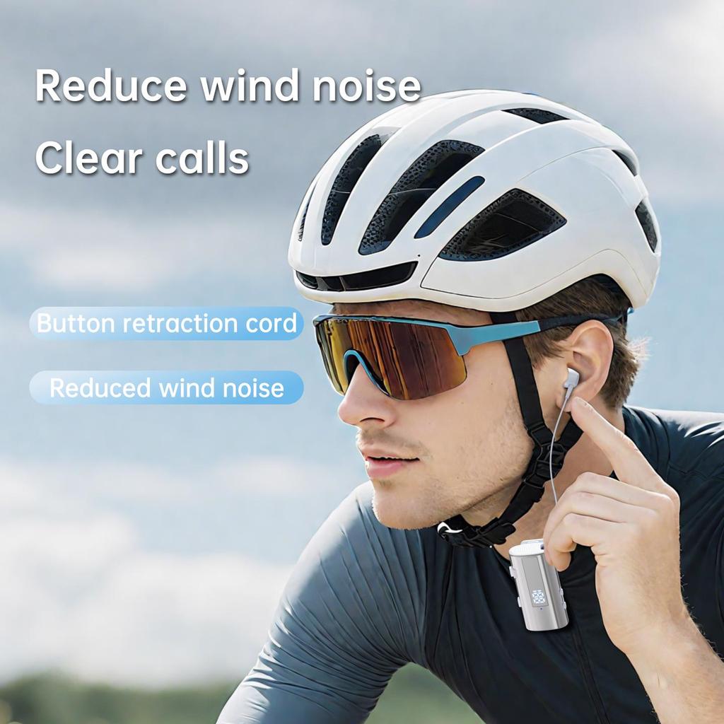 K92 Bluetooth 6.0 Lavalier Business Headset Call 30h/Music 50h Vibration Reminder LED Digital Display With Mic Wireless Earphone
