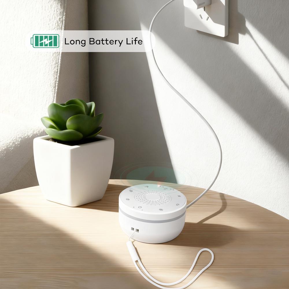 

Portable White Noise Sleep Aid with Lullabies and Long Battery Life EU Plug