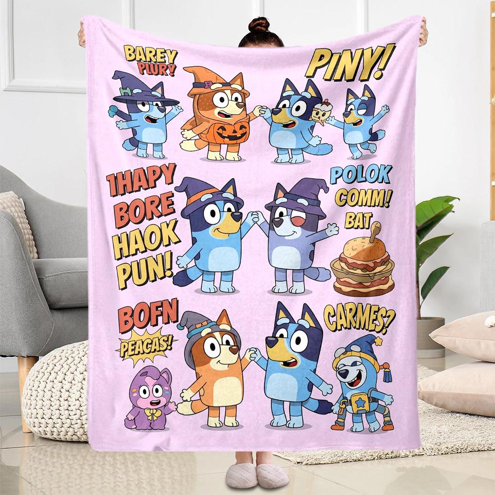 Bluey Puppy Bond. Blanket Durable Comfort Suitable for Sofa Seaside Bed All-Season Use Stylish Decor Ideal Gift For Birthday Valentine'S Day