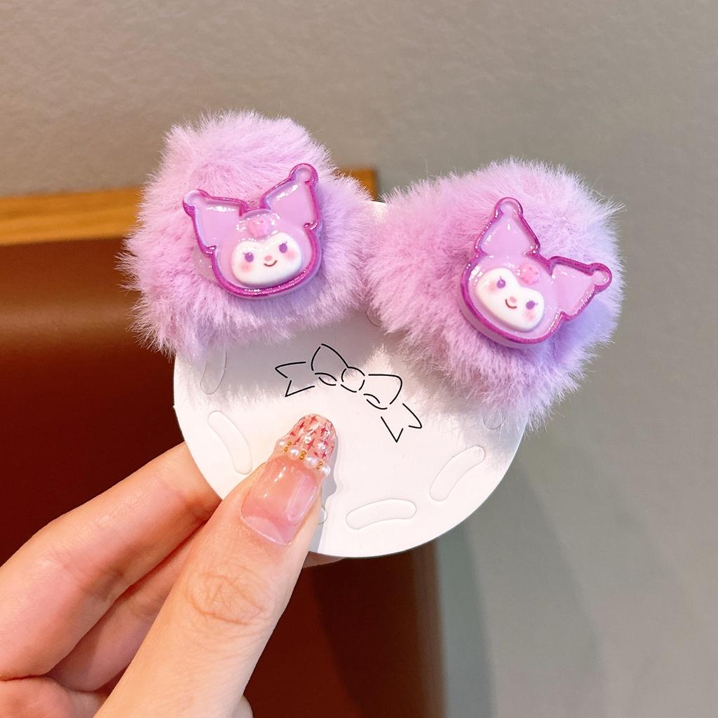 

Cute Children s Plush Cat Ear Hair Clip Handmade Hair Accessories For Girls StyleE