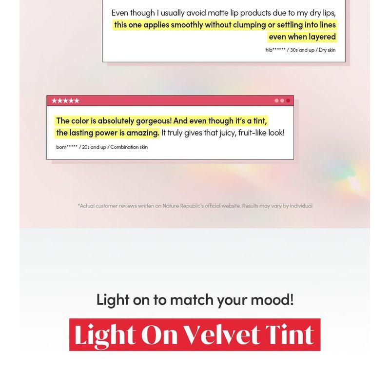 NATURE REPUBLIC - Light On Velvet Tint - 10 Colors