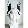 Handmade Cosplay Gothic Lolita Angel Wings Hairpin Demon Headdress Harajuku Horns Embroidery Feather Hair Clip Anime Accessories