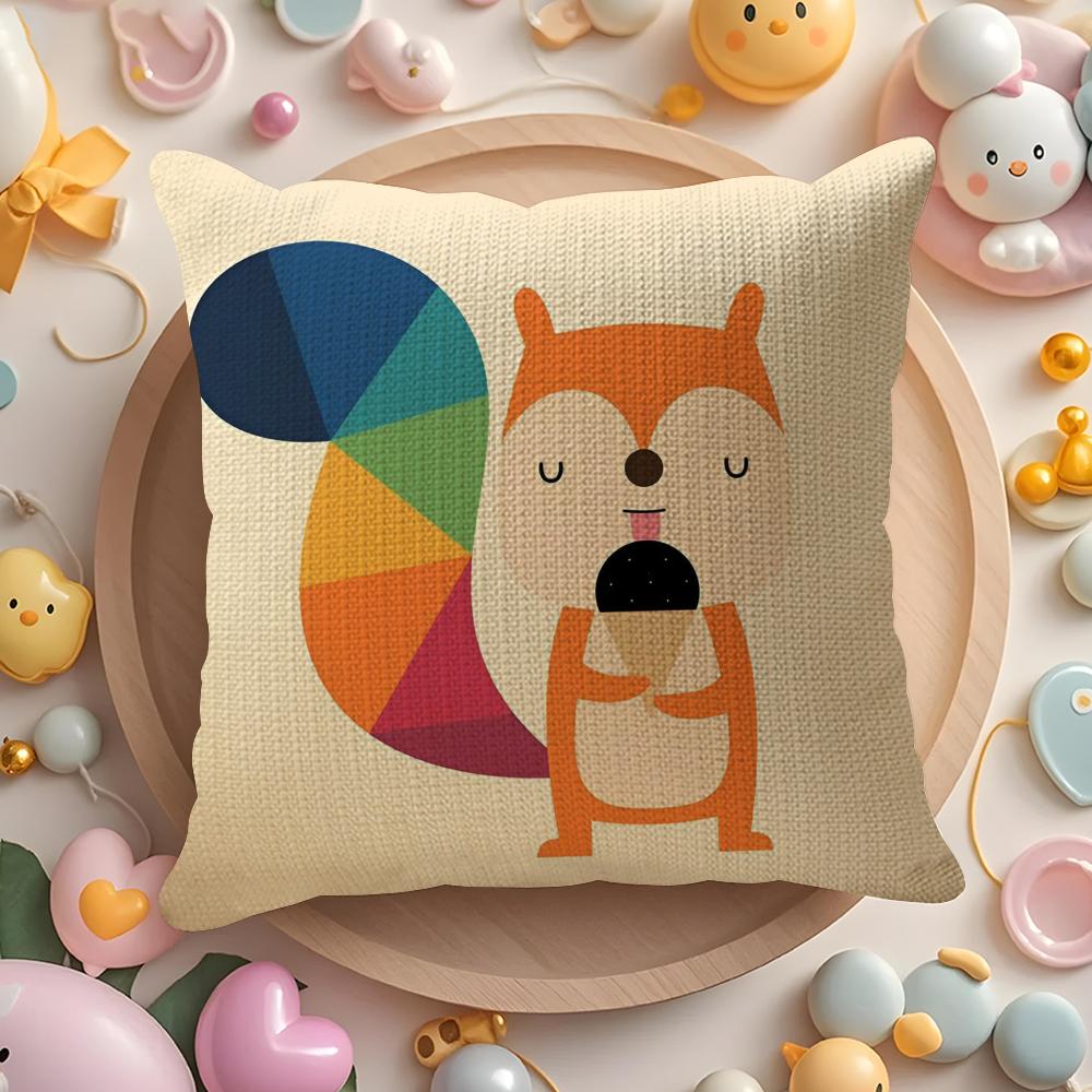 Nordic Modern Anime Pillow Case Pattern Printed Pillowcase for Living Room Sofa Cushion Cover & Bedroom Decor