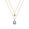 Multi-layer Crystal Necklace Stacked Jewelry New Gold-plated Water Drop Celebrity Long Sweater Chain Women