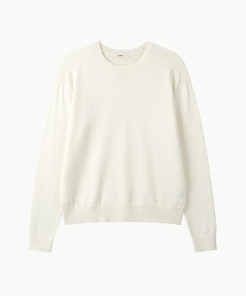 Leondi Arch Crew Neck Round Knit - Ivory