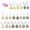 Jojos Bizarre Adventure Arrow Hat Mask Skull Alloy Keychain Pendant Necklace For Fans