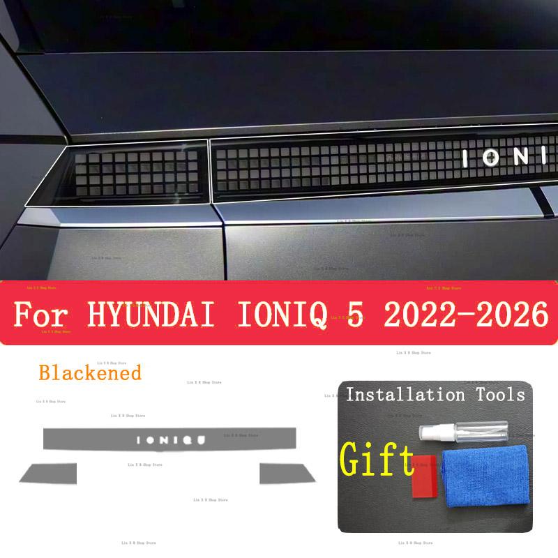 Für HYUNDAI IONIQ 5 (2024-2025)Heckleuchte Auto Styling Aufkleber Scheinwerfer TPU Rauchig Schwarz Rücklicht Schutzfolie Zubehör