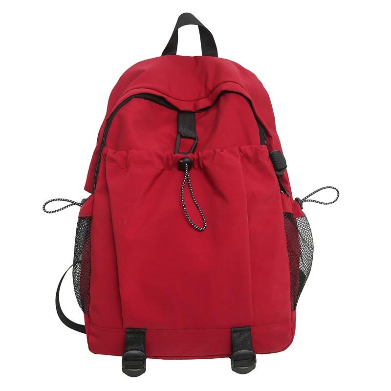 ins Japanese schoolbag women s large-capacity Harajuku travel backpack male junior high school student high school student contrasting color backpack красный