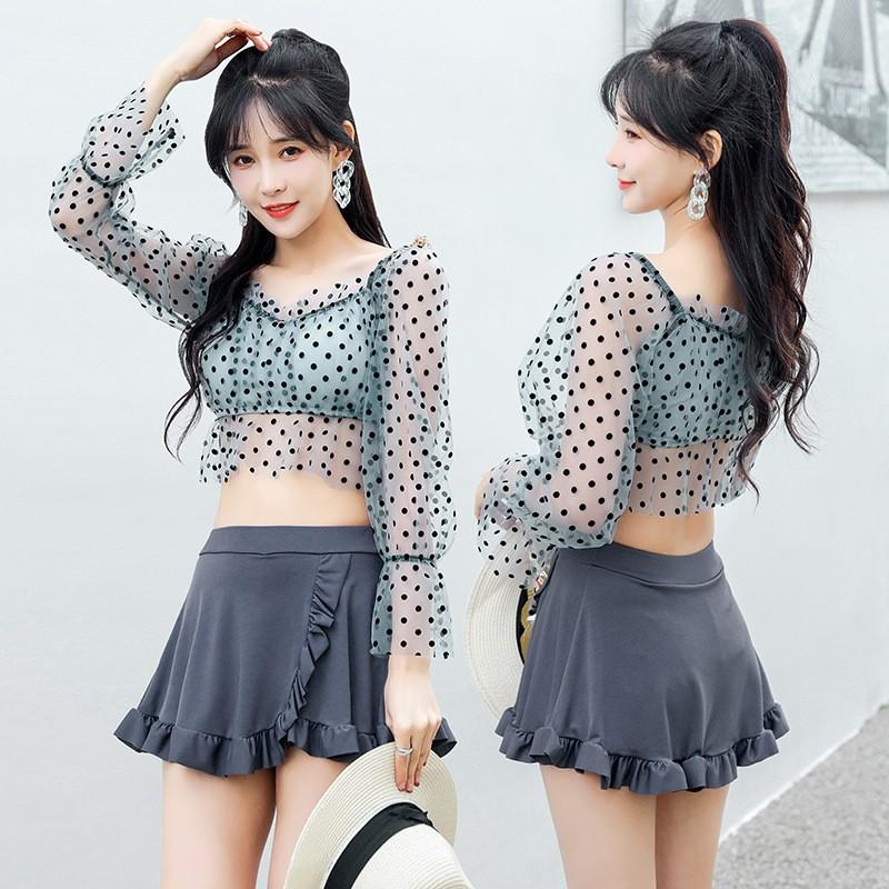 

Женский сексуальный купальник с разделенным телом, сплошной цветной купальник с бантом и высокой талией, состоящий из двух частей L синий