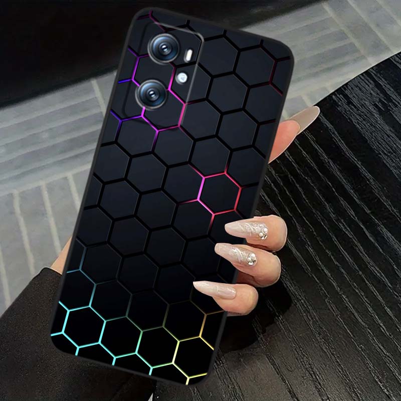Creative metal style pattern For OPPO Reno 5 6 7 A96 A40 A58 Realme GT A74 A78 Neo2 A74 A78 Find X5 X3 X7 X8 Black Phone Case