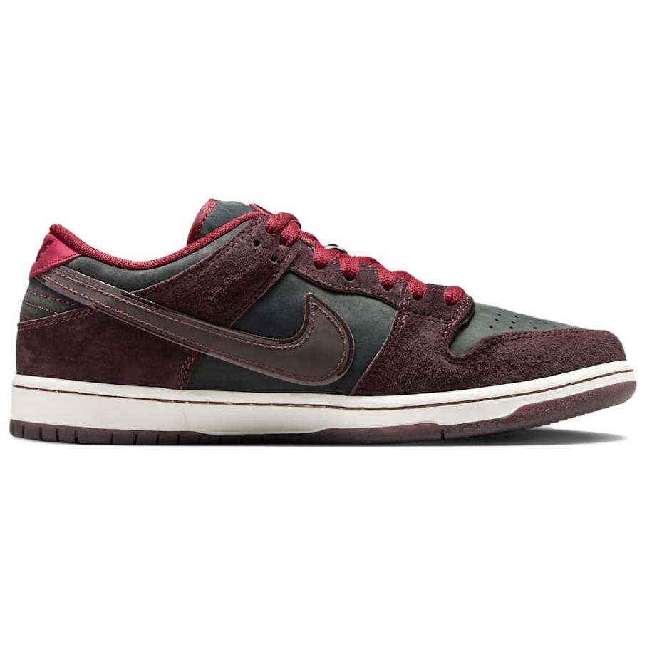 RIOT Skateshop x Nike Dunk Low Pro SB QS Mahogany Koyu Pancar Rengi Erkek Spor Ayakkabıları Kırmızı Takım Kırmızısı Yel FZ1289-200