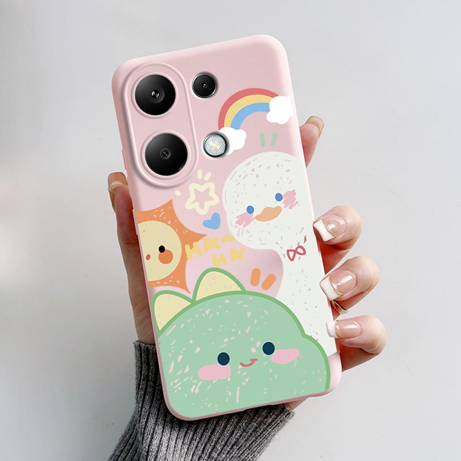 For Poco M6 Pro 4G Case Silicon Cover Soft Bumper for Xiaomi Poco M6 Pro M6Pro 4G Global Phone Cases M 6 Pro Cartoon TPU Shells