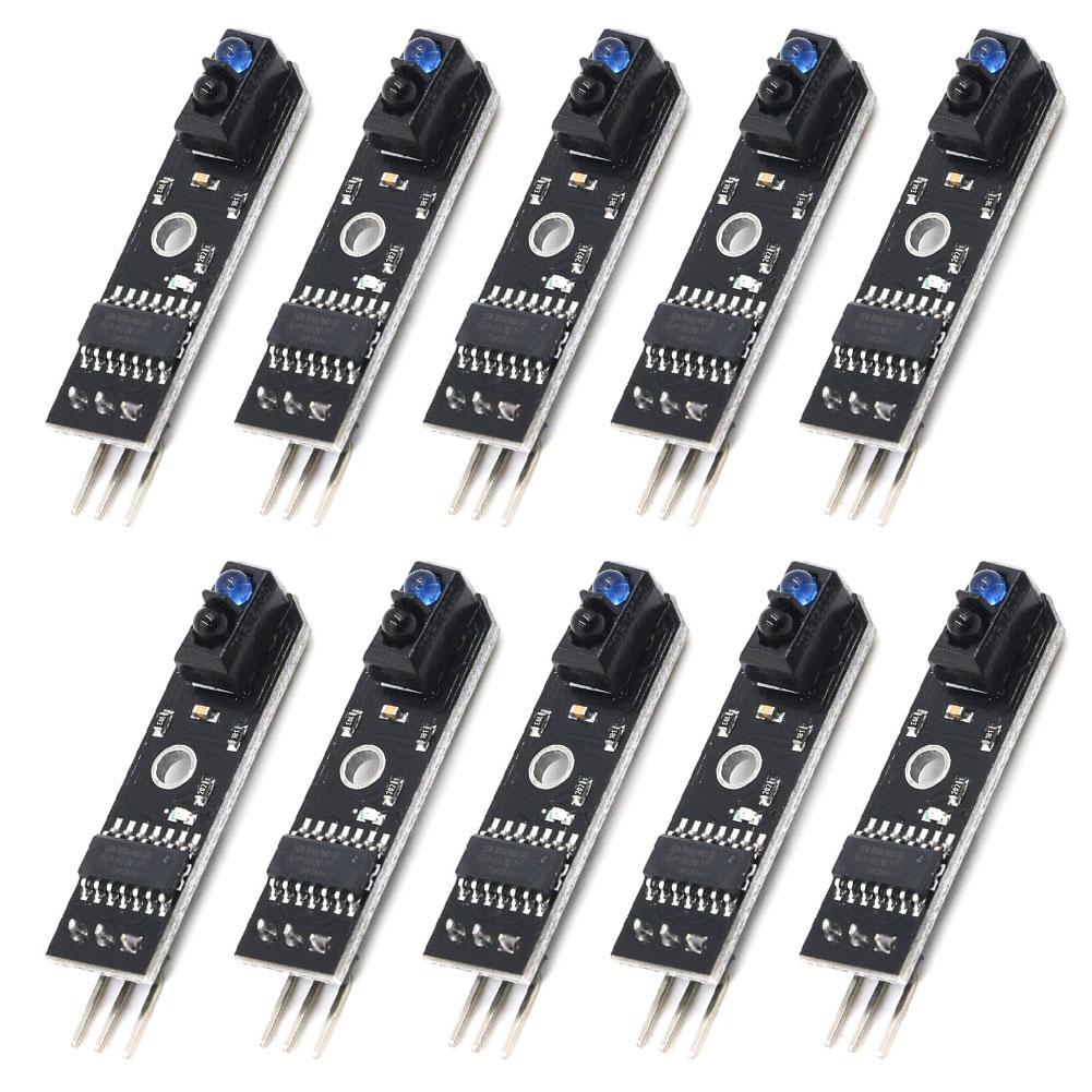 TCRT5000 sensor modules 10pcs for line tracking and real-time obstacle detection in robotics and automated guided vehicles