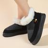 Across Platform Snow Boots for Women, Winter 2025 Plus-size Plus Suede Wool Cotton Shoes for Women Are Versatile