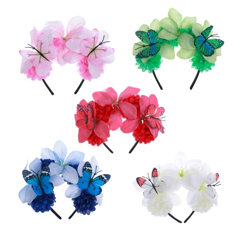 Butterfly Headband Fascinator Hat Monarchs Butterfly Headband Crowns Teas Party Halloween Costume Headpiece for Womens