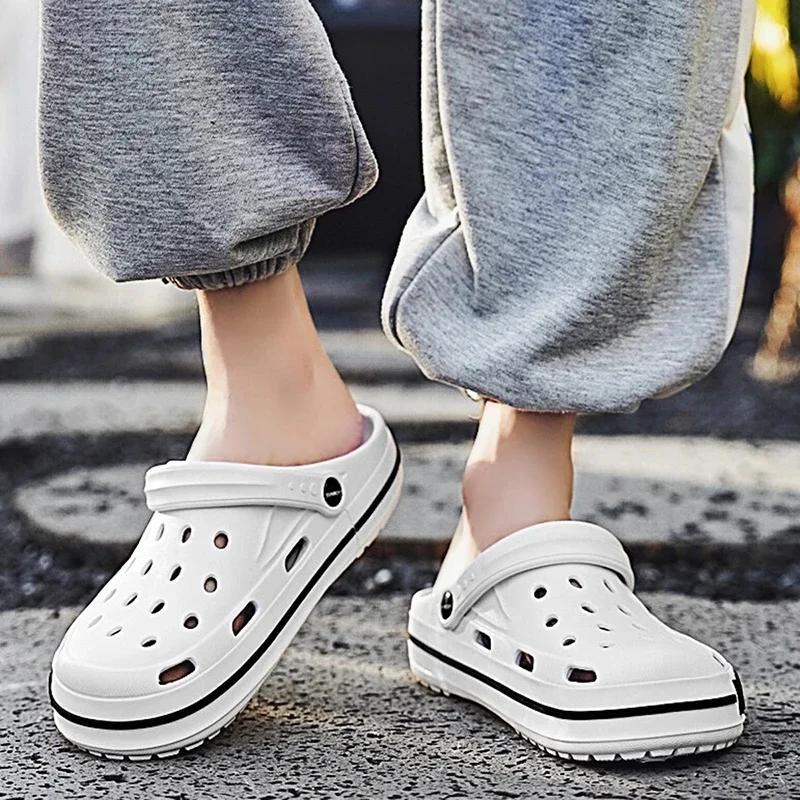 Moda Alta Qualità 2024 Nuovi Sandali da Uomo Pantofole Spiaggia Outdoor Scarpe Casual Leggere Suola Morbida Zoccoli Per Estate Sandali da Spiaggia Uomo