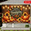 2D Flat Printed Happy Friendsgiving Background Cloth