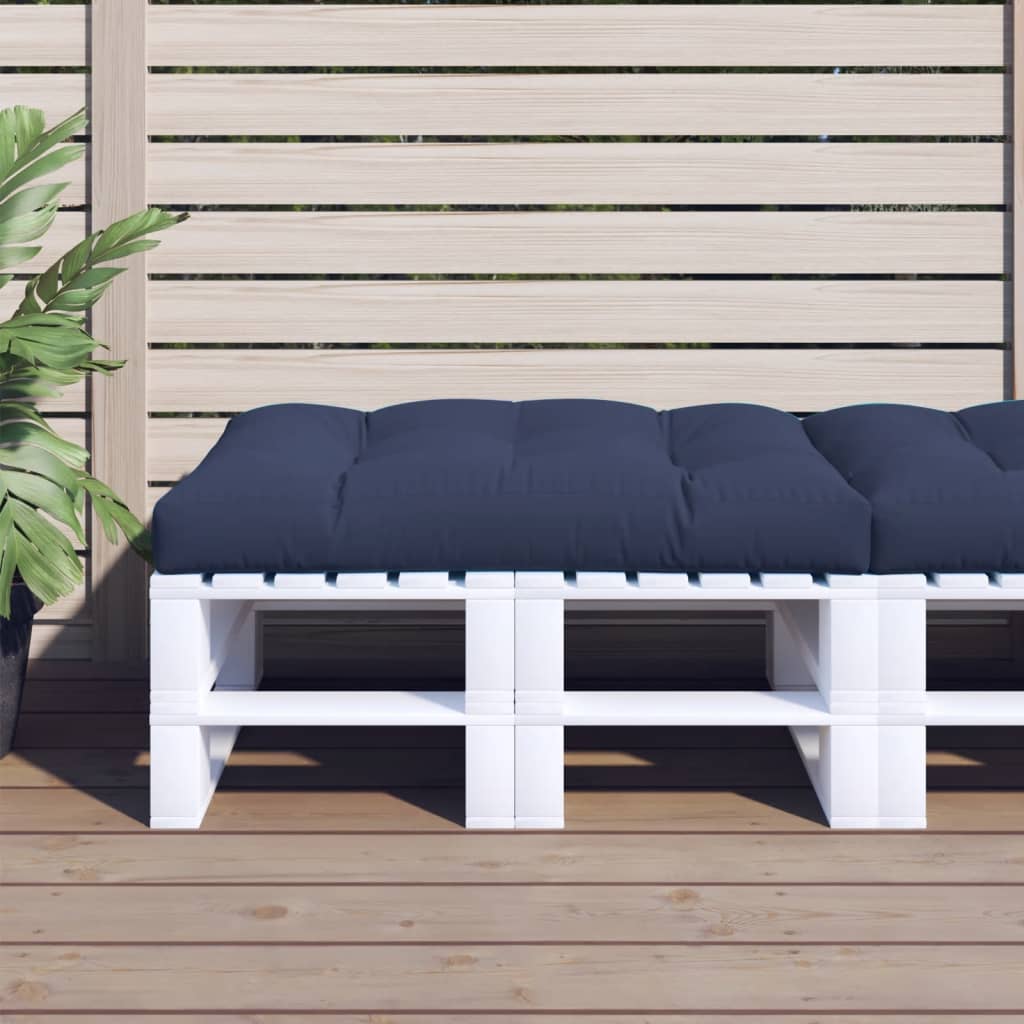 Pallet Cushion Navy Blue 120 X 80 X 12 Cm Fabric