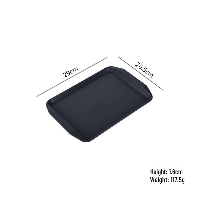 Rectangular Plastic Serving Tray with Double Handles for Commercial Catering - Custom Logo Available