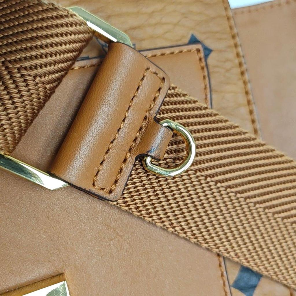 [Pre-Owned] Millie Visetos Metallic Hardware Laurel Leaf Lock Monogram Smooth Envelope Crossbody Bag Coated Canvas Napa Leather Should - Good #1CQ40OW